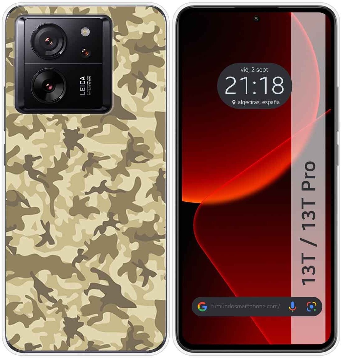 Tumundosmartphone Funda Silicona Xiaomi 13T / 13T Pro 5G Sand Camufl