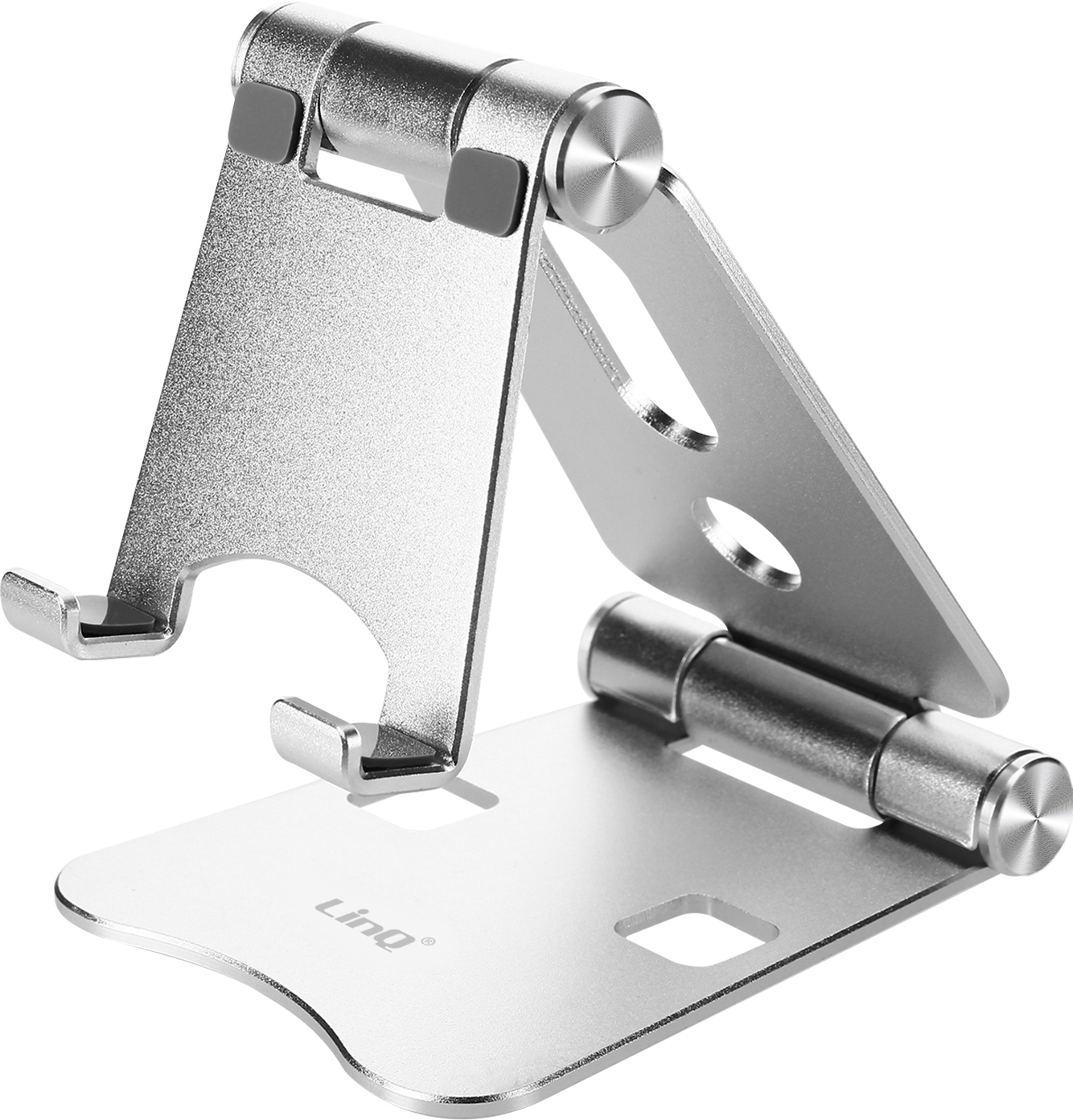LinQ Soporte de sobremesa plegable Plata para smartphon