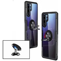 Kit De Soporte Magnetico De Automovil + 3X1 Caja De Armadura Transparente