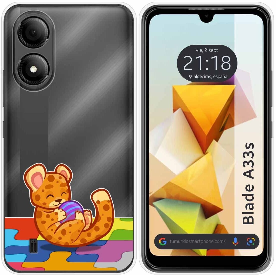 Tumundosmartphone Funda Silicona Transparente Zte Blade A33s Leopard