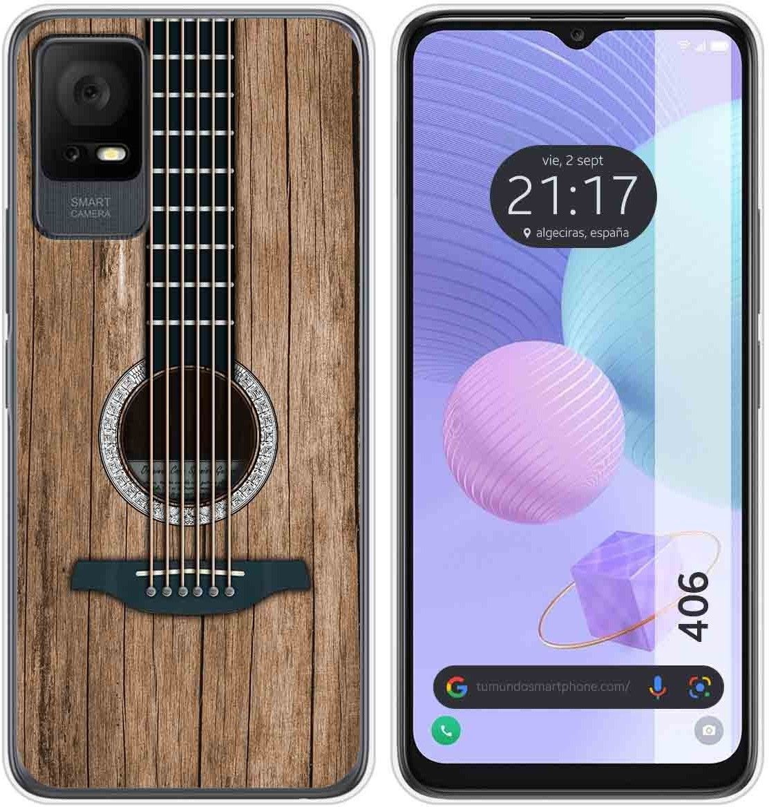 Tumundosmartphone Funda Silicona TCL 406 Madera 11