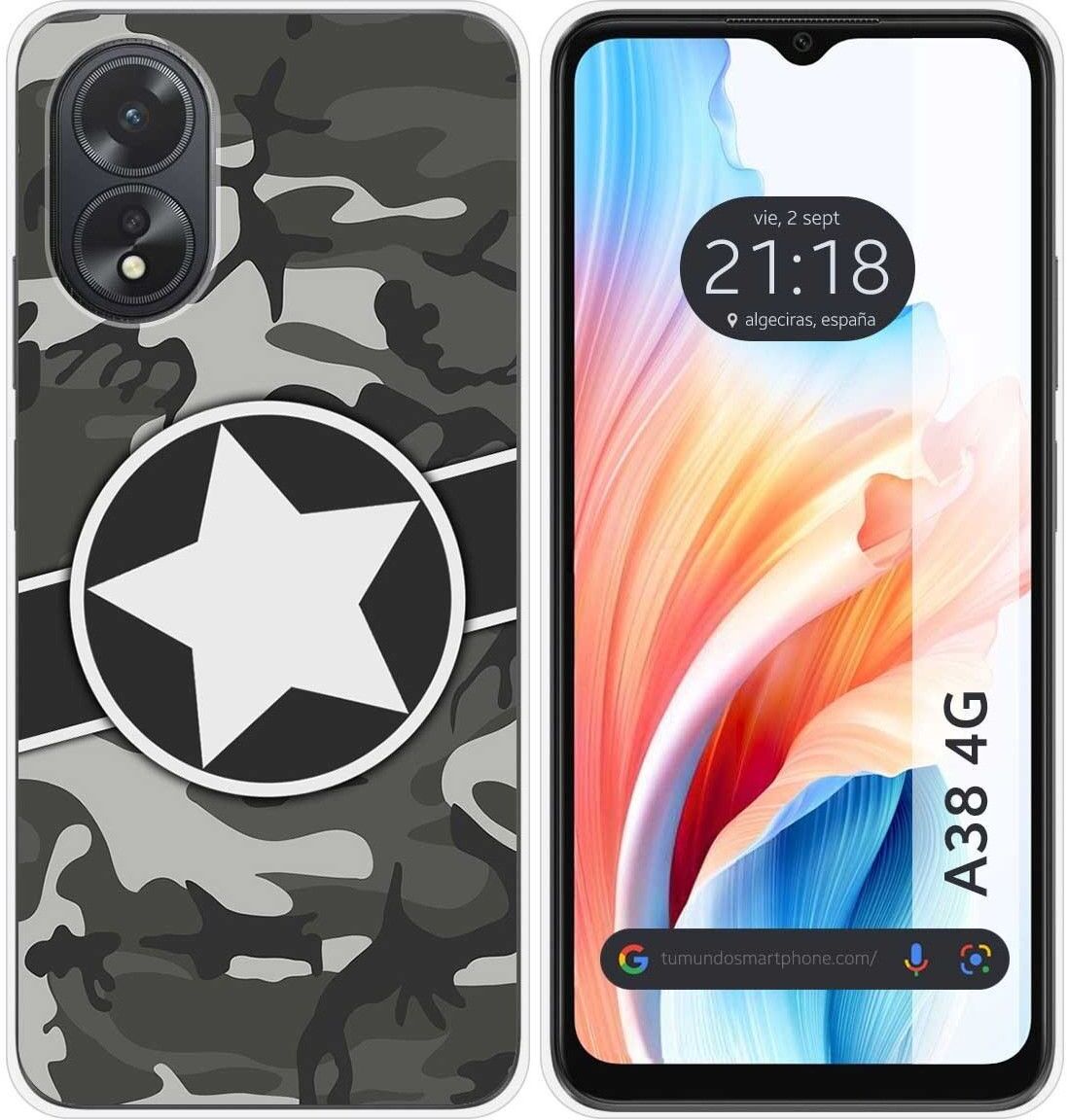 Tumundosmartphone Funda Silicona Oppo A38 4G Camuflaje 02