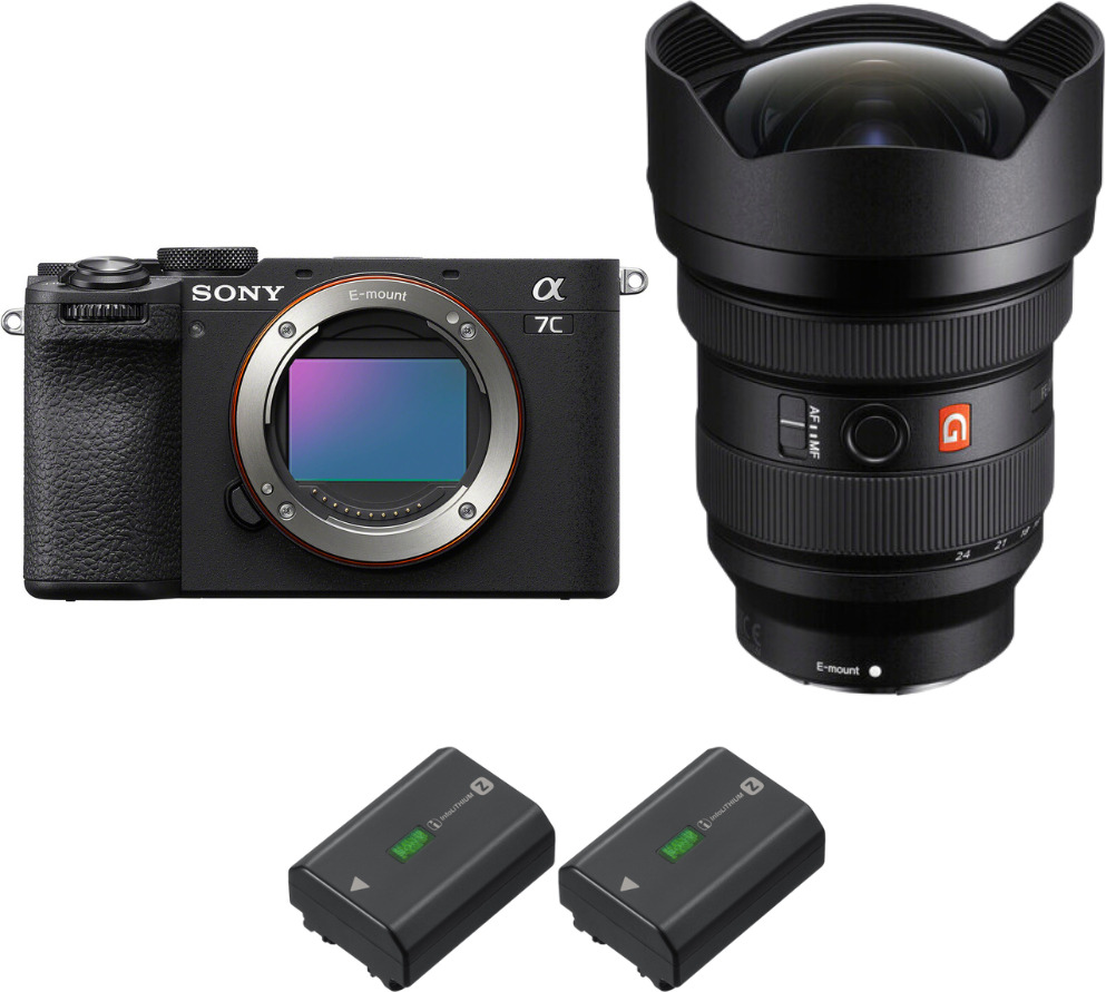 Sony A7C II Negro + FE 12-24mm f/2.8 GM + 2 NP-FZ100 +