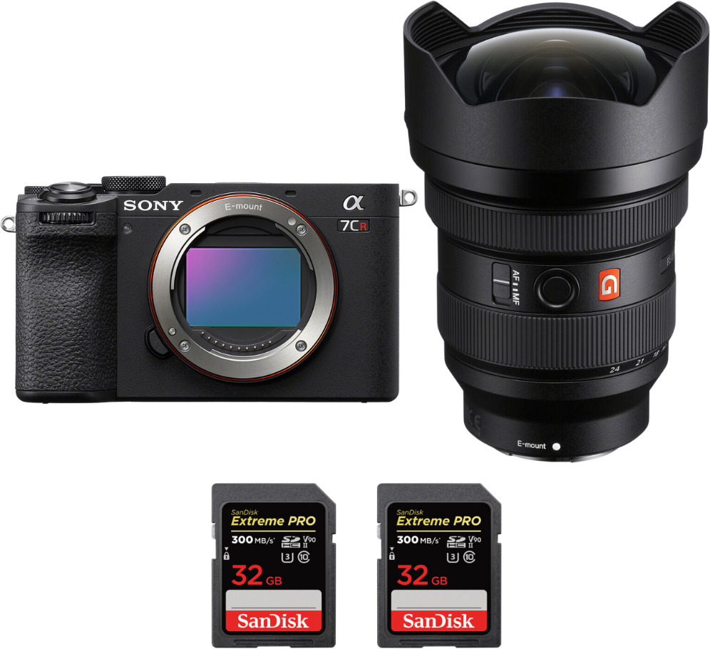 Sony A7CR Negro + FE 12-24mm f/2.8 GM + 2 SanDisk 32GB