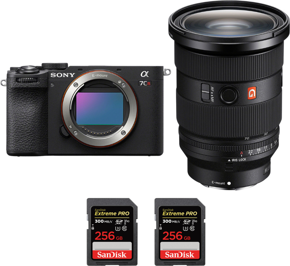 Sony A7CR Negro + FE 24-70mm f/2.8 GM II + 2 SanDisk 25