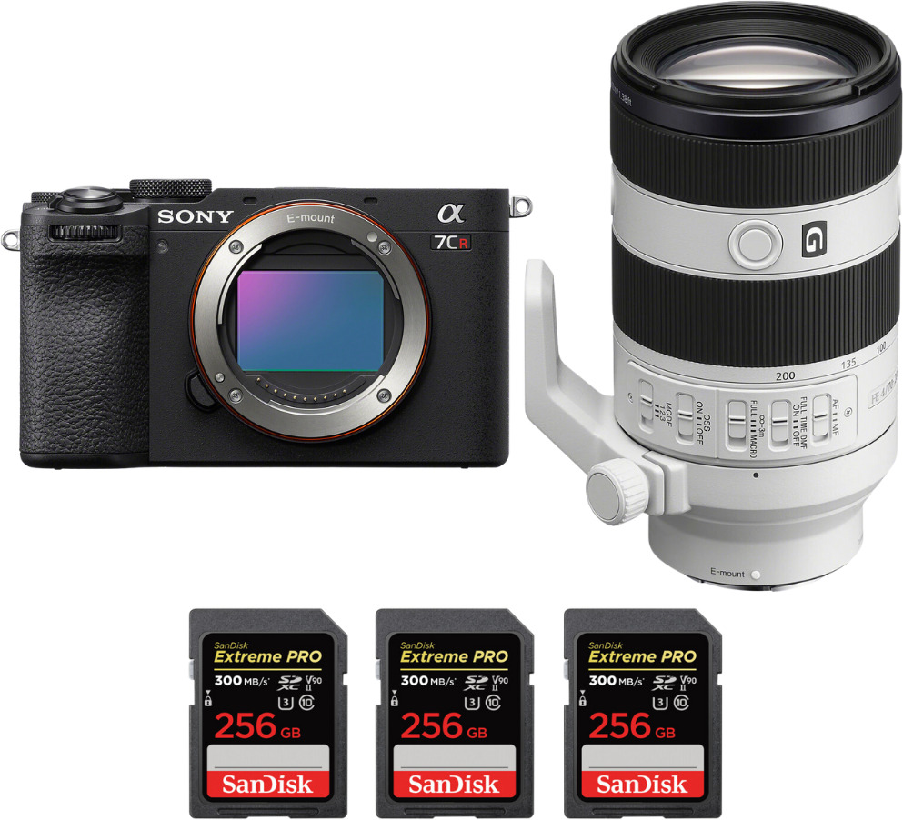 Sony A7CR Negro + FE 70-200mm f/4 Macro G OSS II + 3 Sa