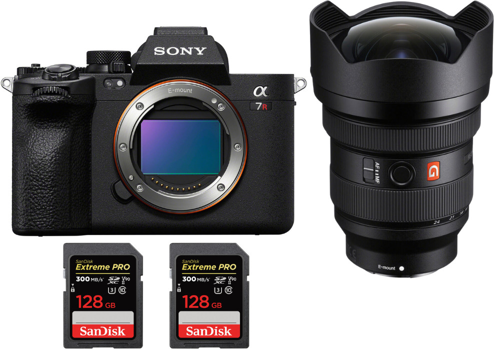 Sony Alpha 7R V + FE 12-24mm f/2.8 GM + 2 SanDisk 128GB