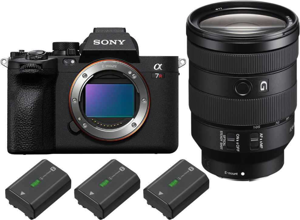Sony Alpha 7R V + FE 24-105mm f/4 G OSS + 3 NP-FZ100 +