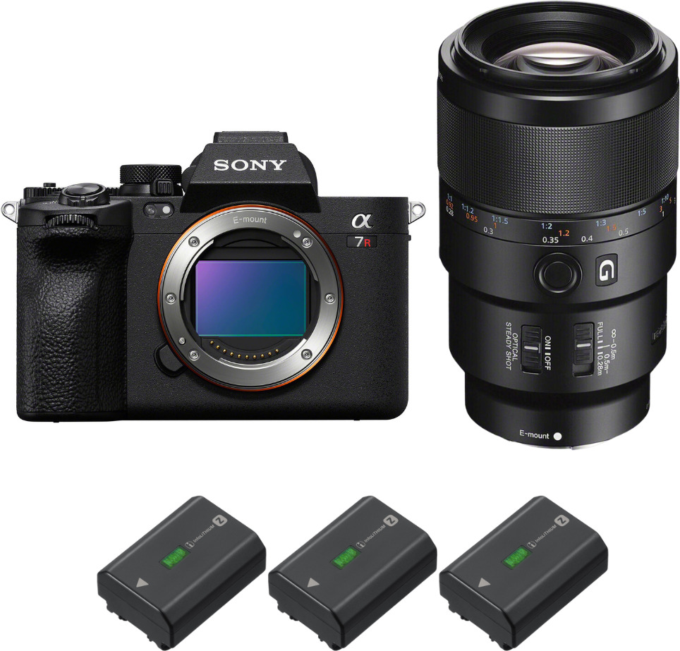 Sony Alpha 7R V + FE 90mm f/2.8 Macro G OSS + 3 NP-FZ10