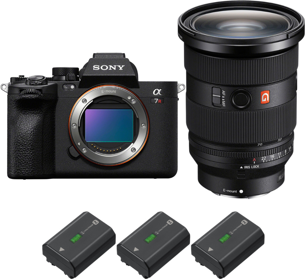 Sony Alpha 7R V + FE 24-70mm f/2.8 GM II + 3 NP-FZ100 +