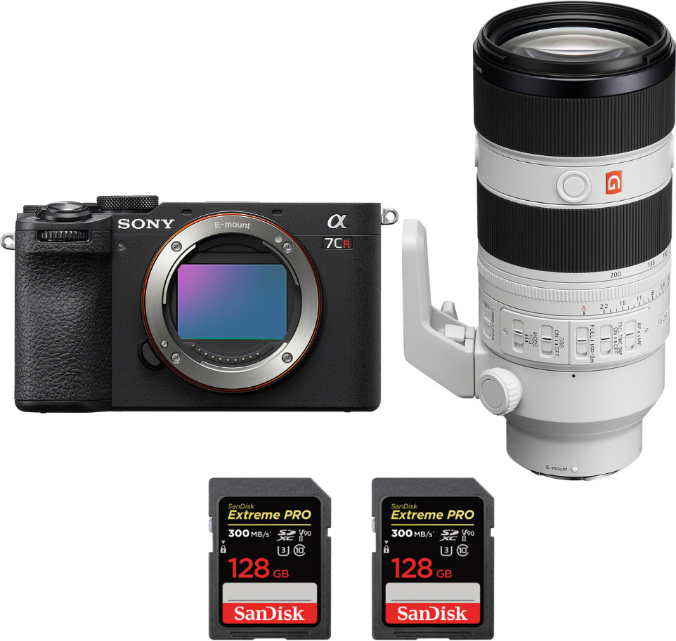Sony A7CR Negro + FE 70-200mm f/2.8 GM OSS II + 2 SanDi