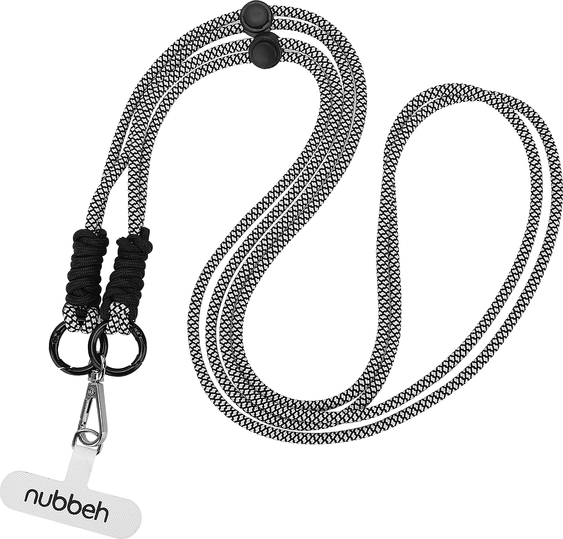 Nubbeh Cordón trenzado doble con tarjeta para smartphone