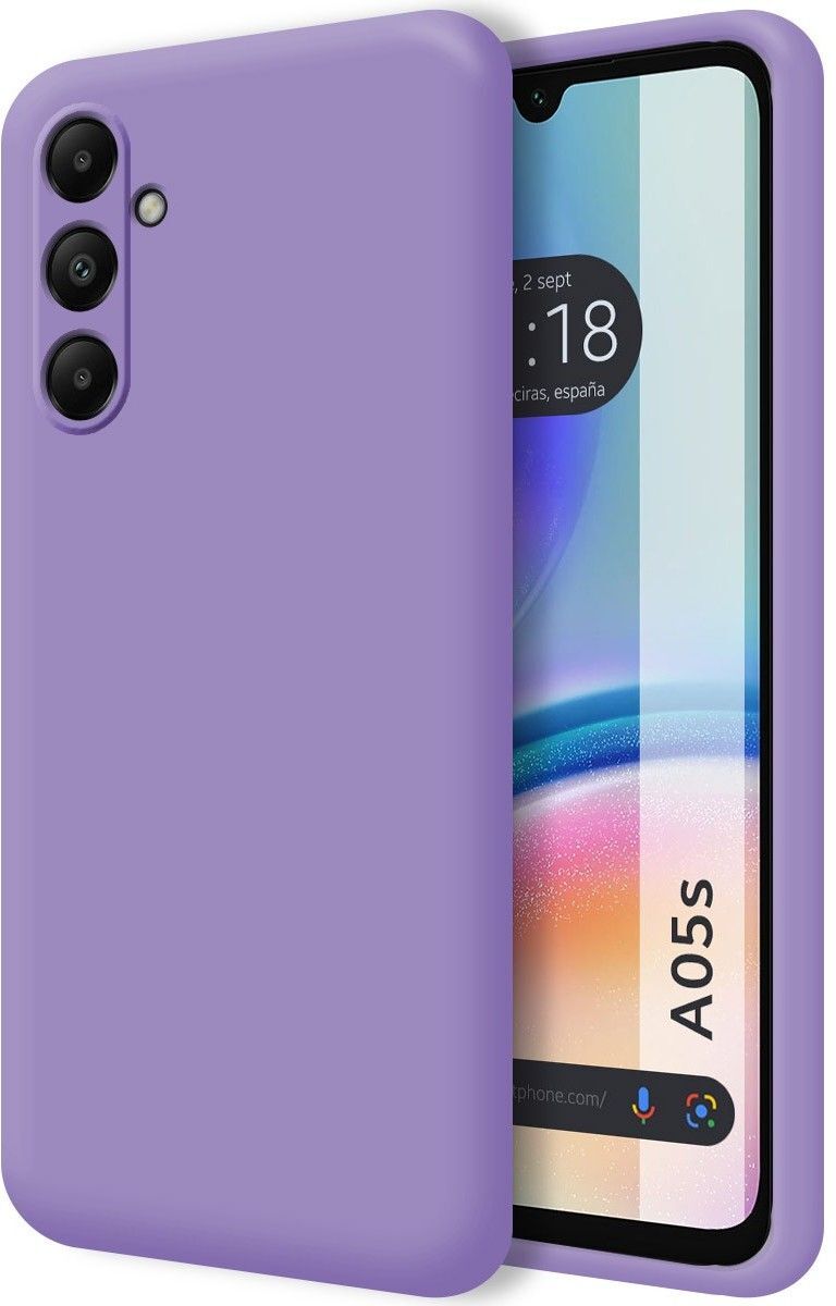 Tumundosmartphone Funda Silicona Líquida Samsung Galaxy A05s Morada