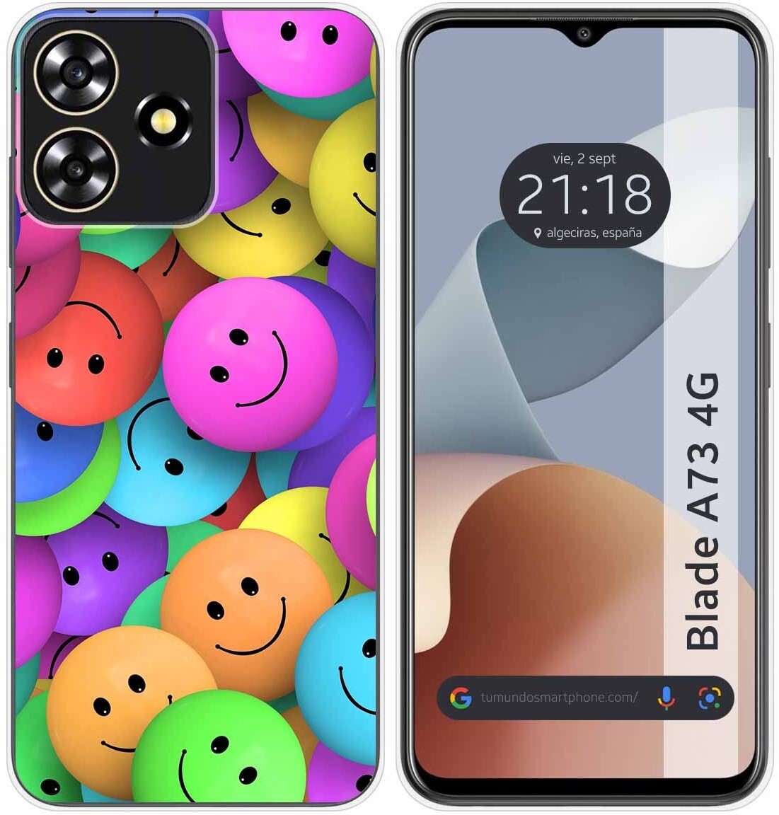 Tumundosmartphone Funda Silicona Zte Blade A73 4G Smile