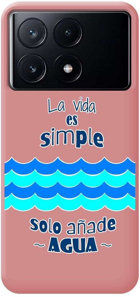 Tumundosmartphone Funda Rosa Xiaomi Poco X6 Pro 5G Agua