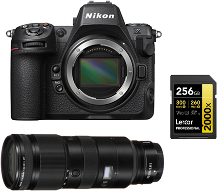 Nikon Z8 Cuerpo+ Z 70-200mm f2.8 VR S NIKKOR+Lexar 256GB