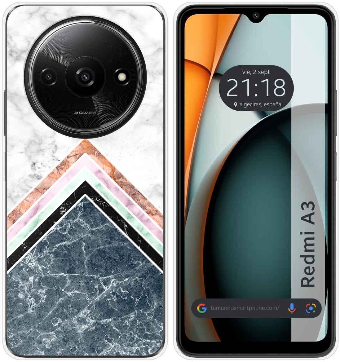 Tumundosmartphone Funda Silicona Xiaomi Redmi A3 Mármol 05