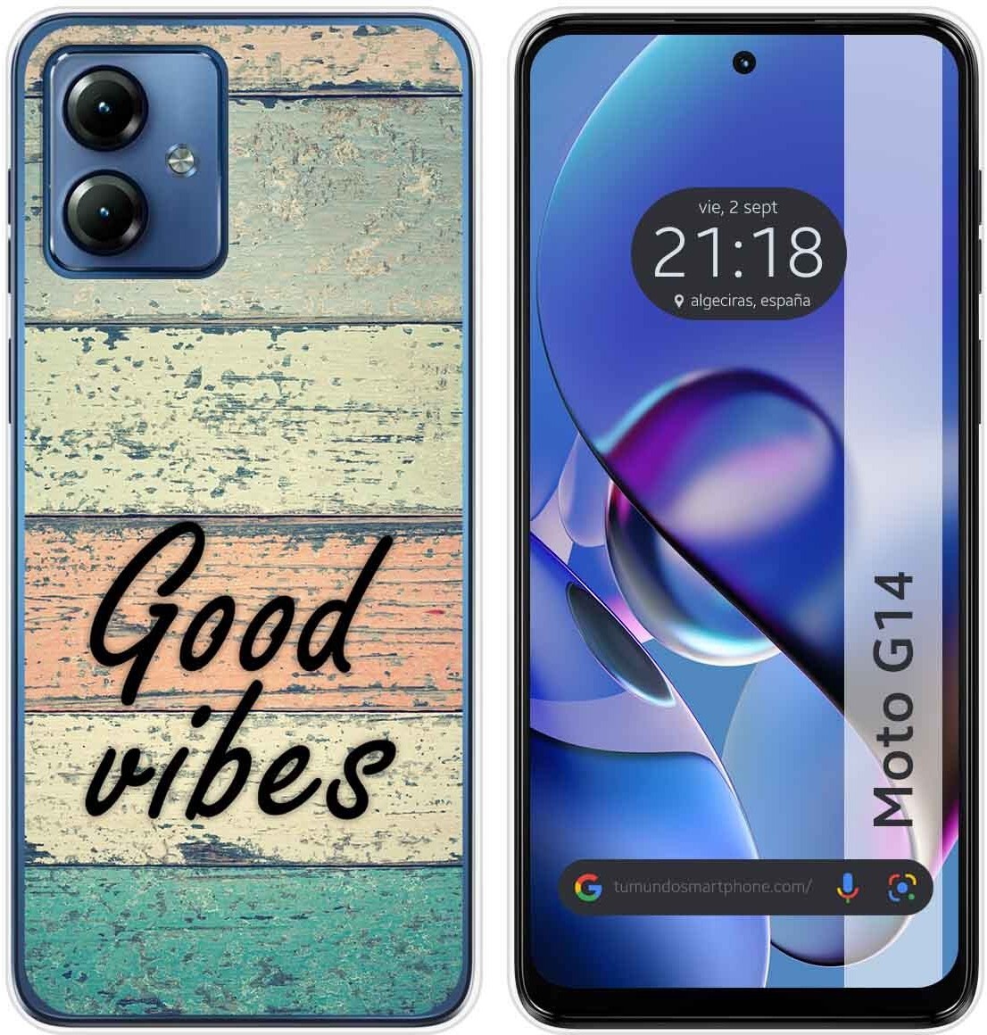 Tumundosmartphone Funda Silicona Motorola Moto G14 Madera 01