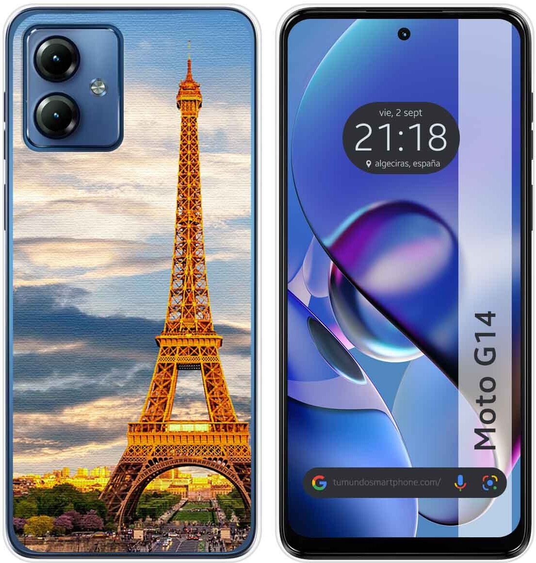 Tumundosmartphone Funda Silicona Motorola Moto G14 Paris
