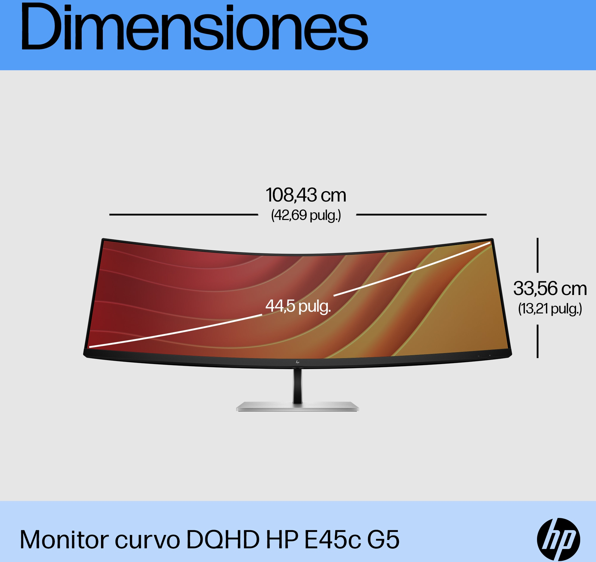 HP HP E45c G5 pantalla para PC 113 cm (44.5"") 5120 x