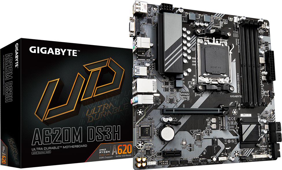 Gigabyte Gigabyte A620M DS3H placa base AMD A620 Zócalo AM5