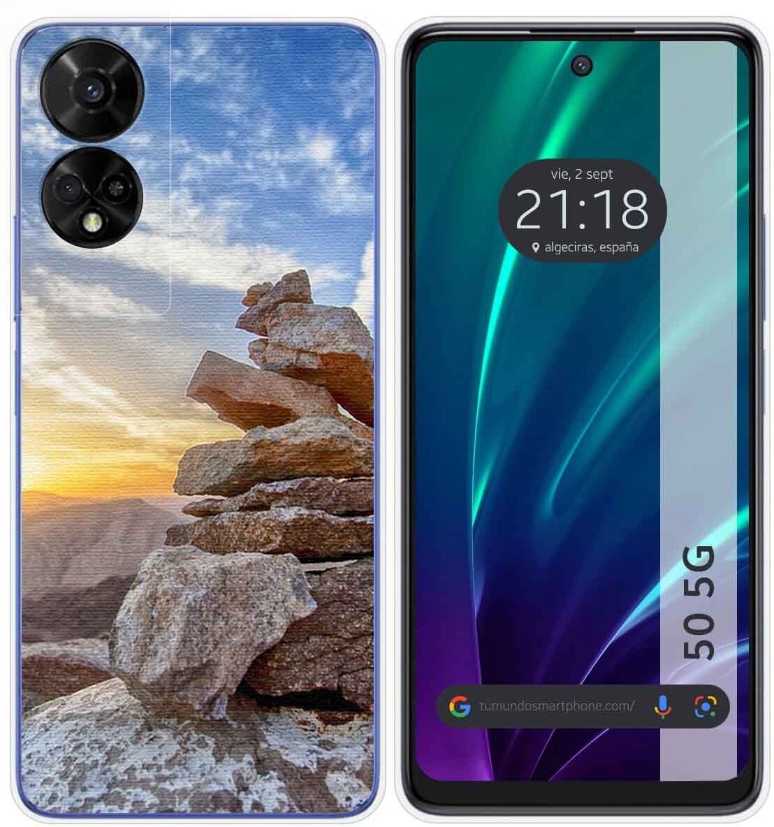 Tumundosmartphone Funda Silicona TCL 50 5G Sunset