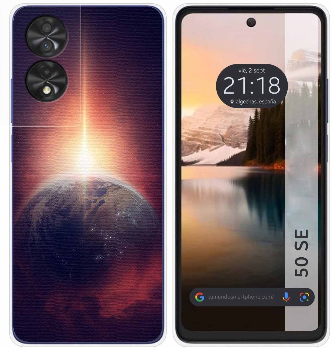 Tumundosmartphone Funda Silicona TCL 50 SE Tierra