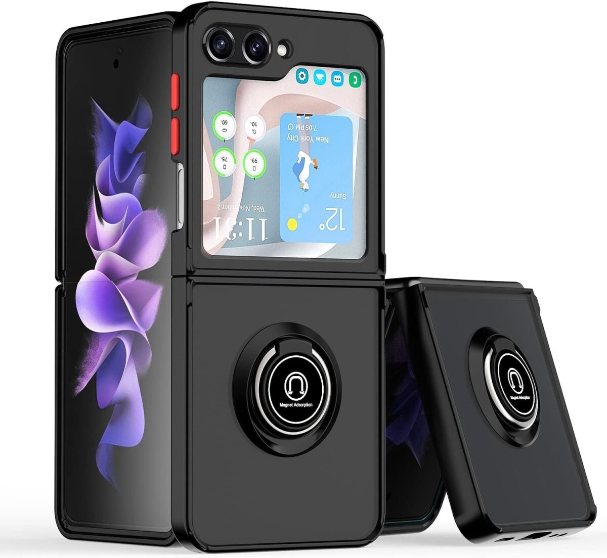 Tumundosmartphone Funda con Anillo Samsung Galaxy Z Flip 6 5G