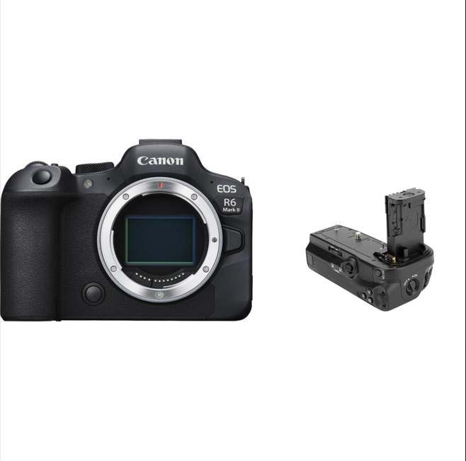 Canon EOS R6 II Cuerpo de la cámara + empuñadura de bate