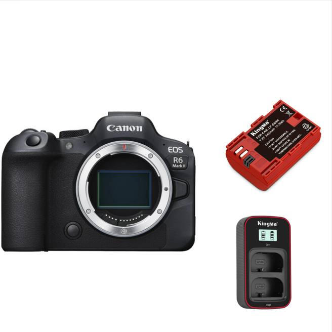 Canon EOS R6 II Cuerpo de la cámara+batería Kingma de 24