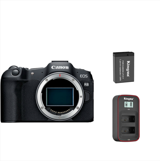 Canon CANON EOS R8 Cuerpo de la cámara+batería Kingma de