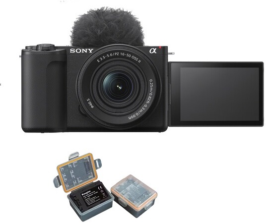 Sony ZV-E10 II Kit 16-50mm (negro)+batería Kingma 2000m