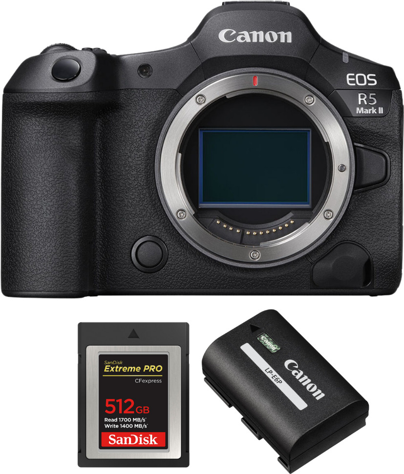 Canon EOS R5 Mark II + 1 SanDisk 512GB Extreme PRO CFexp