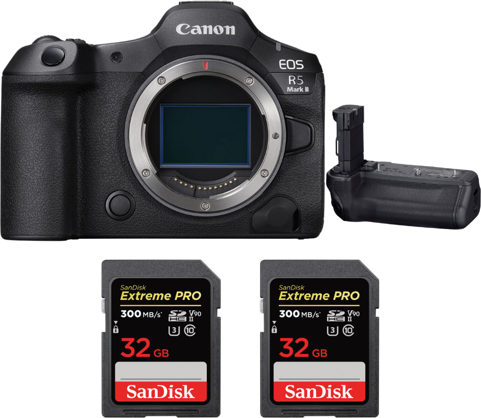 Canon EOS R5 Mark II + BG-R20 + 2 SanDisk 32GB Extreme P