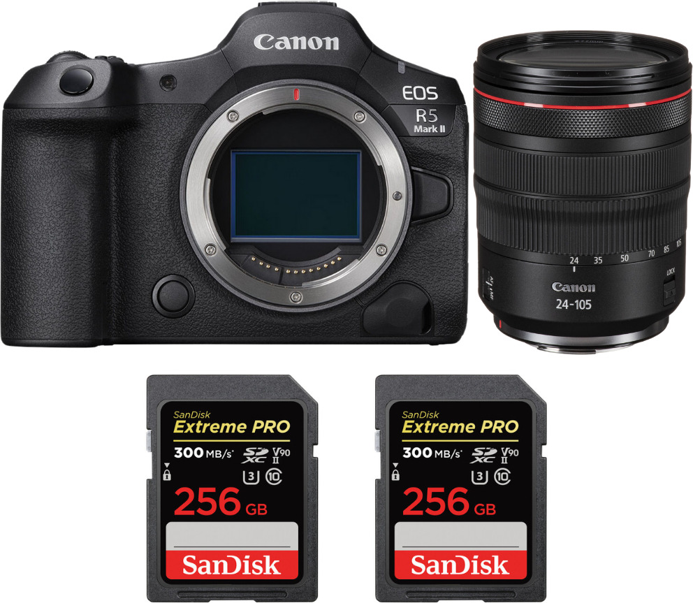 Canon EOS R5 Mark II + RF 24-105mm f/4 L IS USM + 2 SanD