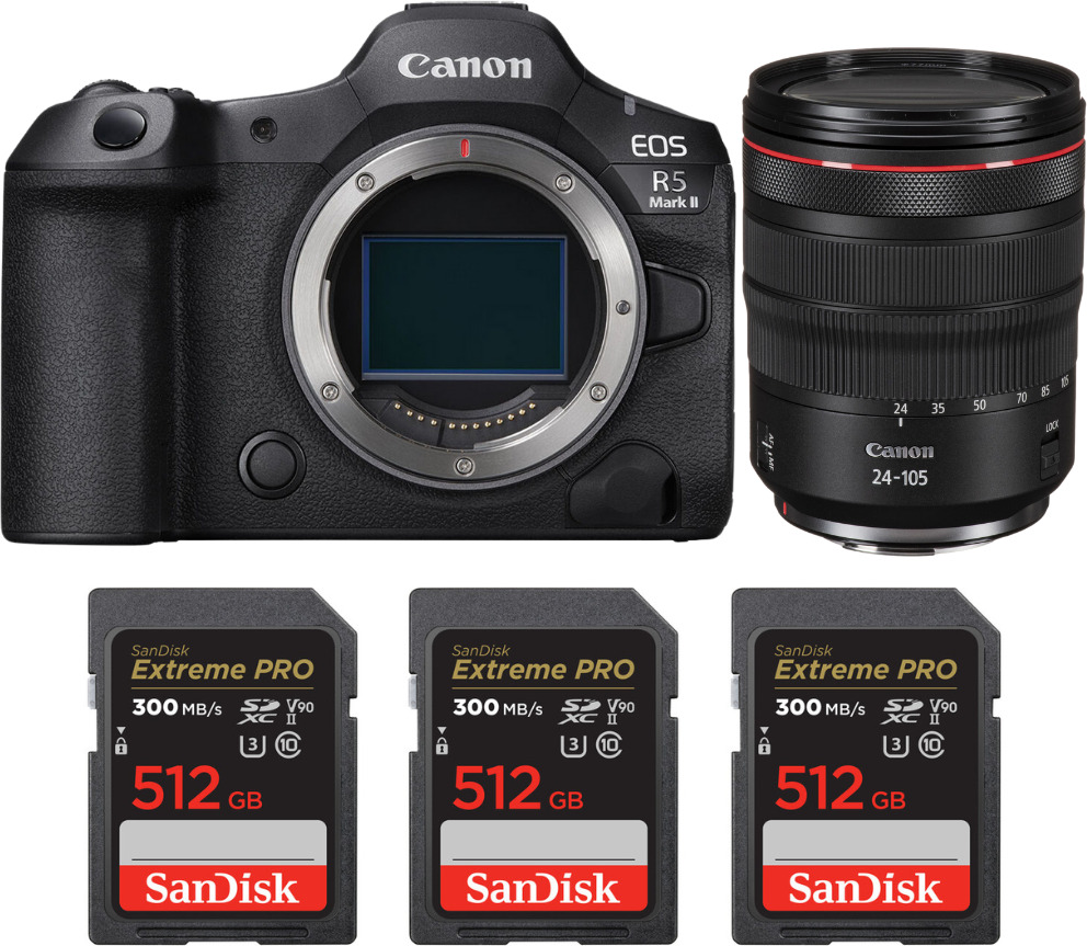 Canon EOS R5 Mark II + RF 24-105mm f/4 L IS USM + 3 SanD