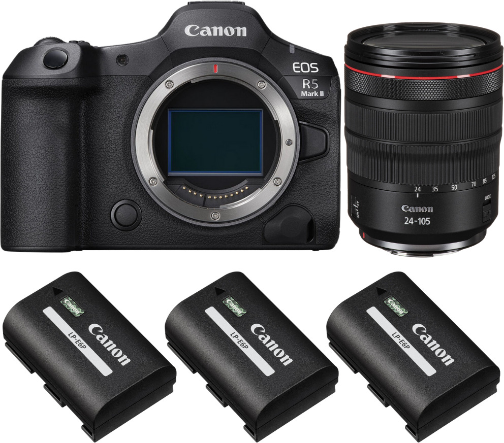 Canon EOS R5 Mark II + RF 24-105mm f/4 L IS USM + 3 LP-E
