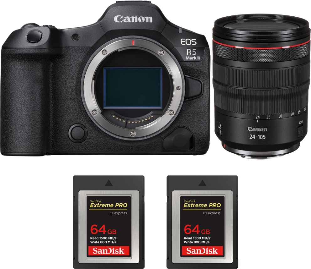 Canon EOS R5 Mark II + RF 24-105mm f/4 L IS USM + 2 SanD