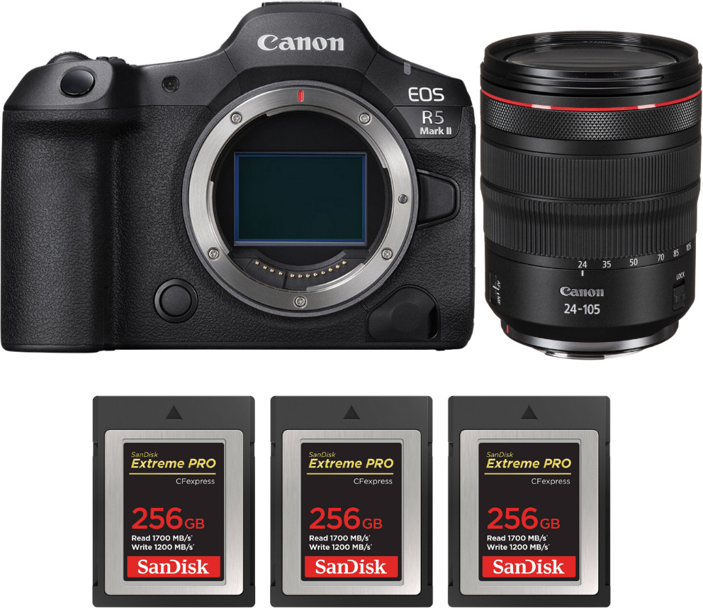 Canon EOS R5 Mark II + RF 24-105mm f/4 L IS USM + 3 SanD