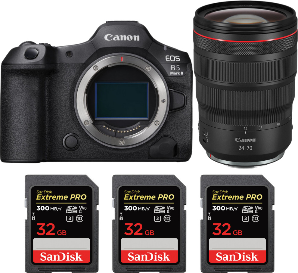 Canon EOS R5 Mark II + RF 24-70mm f/2.8 L IS USM + 3 San
