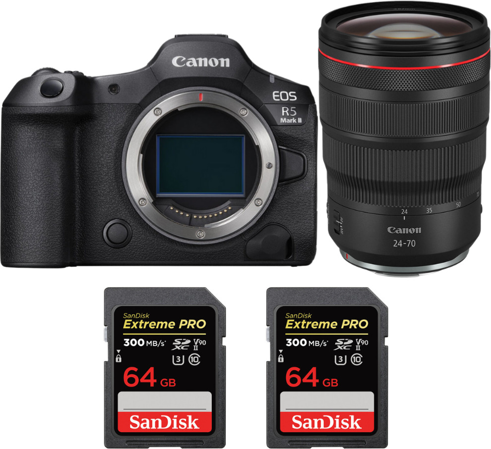 Canon EOS R5 Mark II + RF 24-70mm f/2.8 L IS USM + 2 San