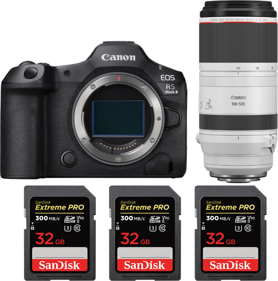 Canon EOS R5 Mark II + RF 100-500mm f/4.5-7.1 L IS USM +