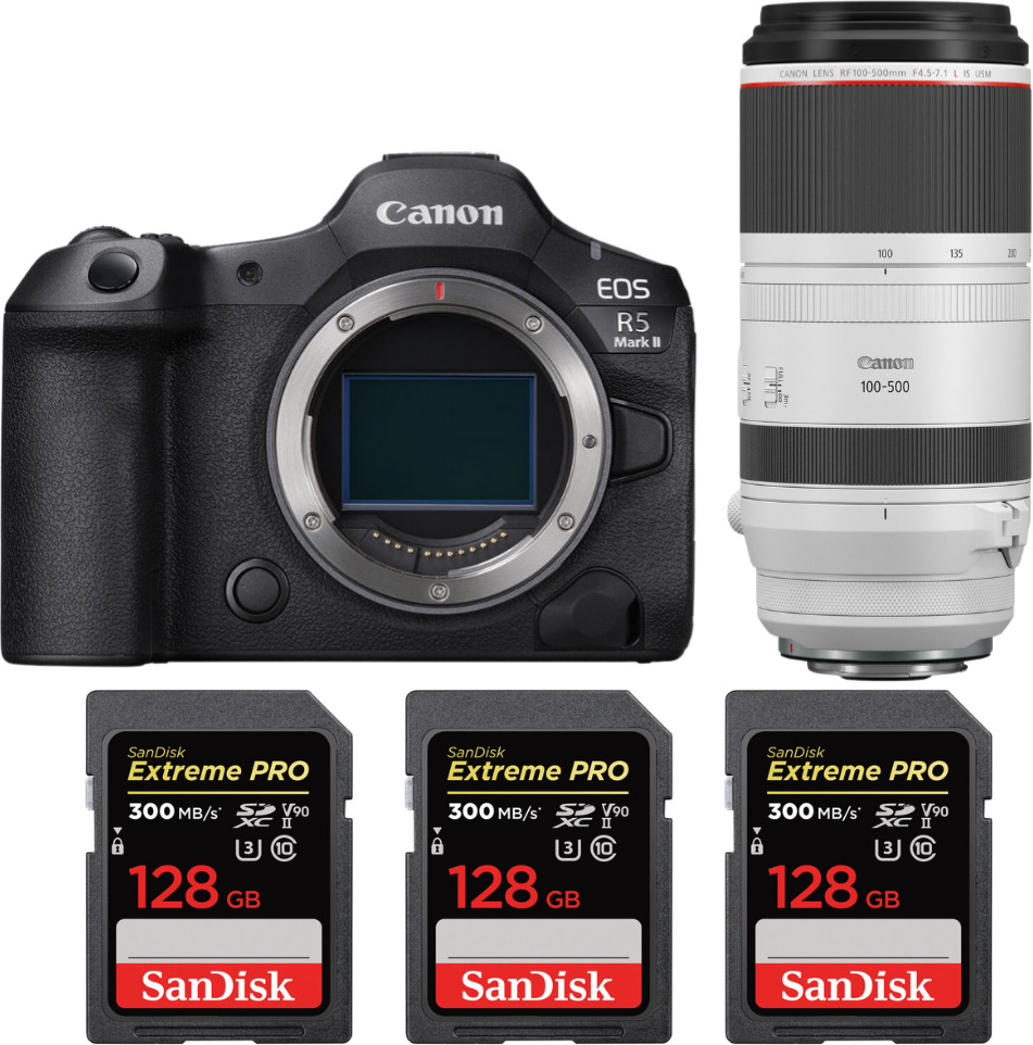 Canon EOS R5 Mark II + RF 100-500mm f/4.5-7.1 L IS USM +