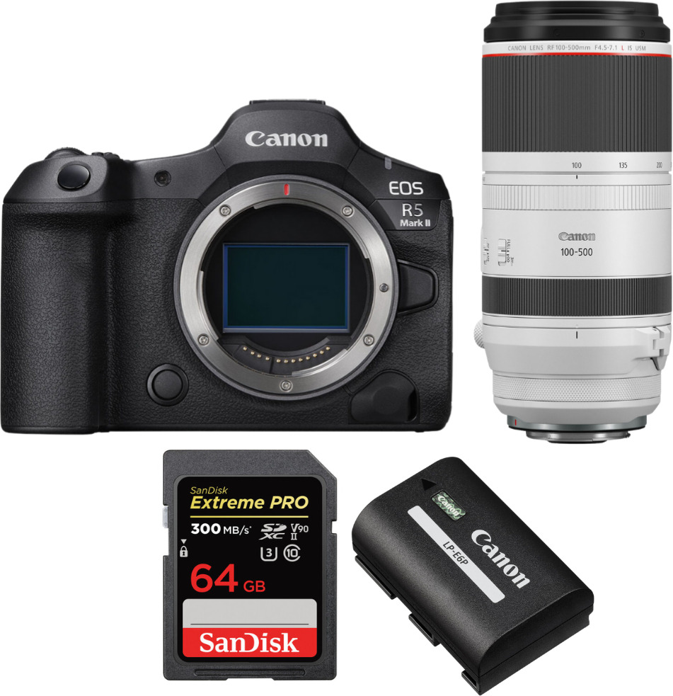 Canon EOS R5 Mark II + RF 100-500mm f/4.5-7.1 L IS USM +