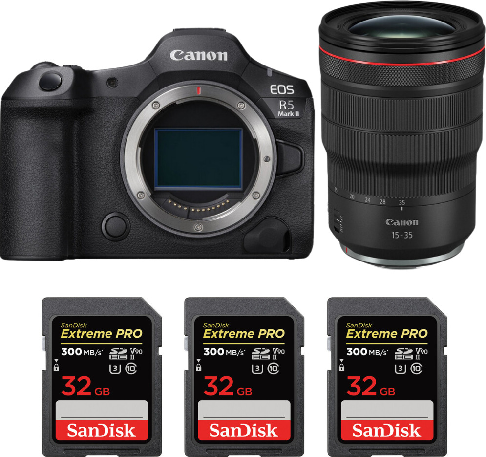 Canon EOS R5 Mark II + RF 15-35mm f/2.8 L IS USM + 3 San