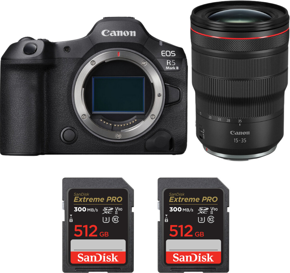 Canon EOS R5 Mark II + RF 15-35mm f/2.8 L IS USM + 2 San