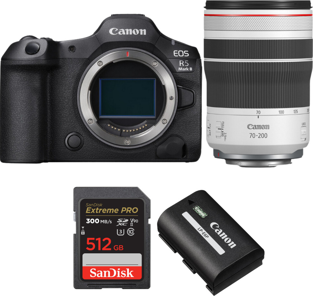 Canon EOS R5 Mark II + RF 70-200mm f/4 L IS USM + 1 SanD