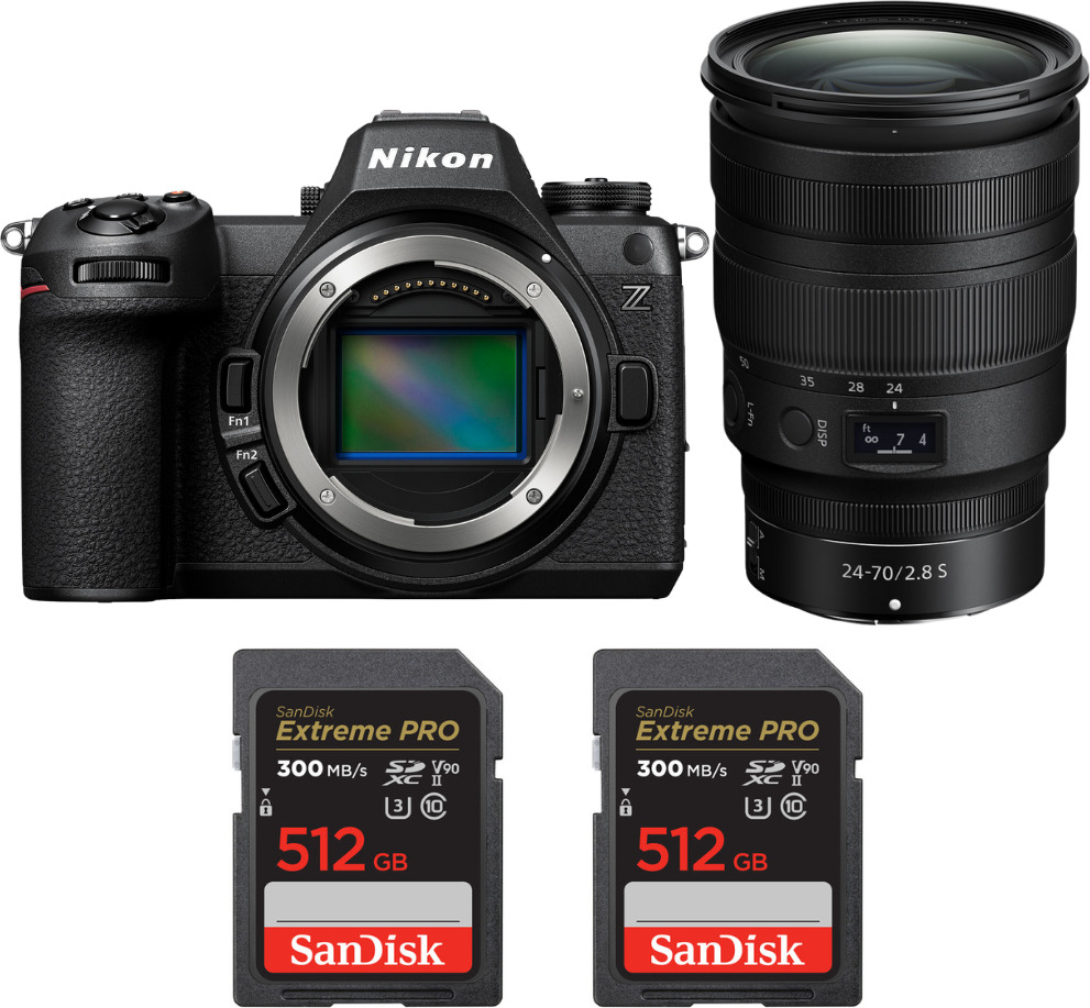 Nikon Z6 III + Z 24-70mm f/2.8 S + 2 SanDisk 512GB Extre