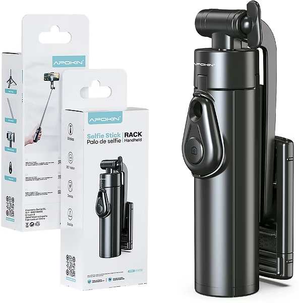 APOKIN Palo Selfie Q07 Con Mando Bluetooth de Control Re