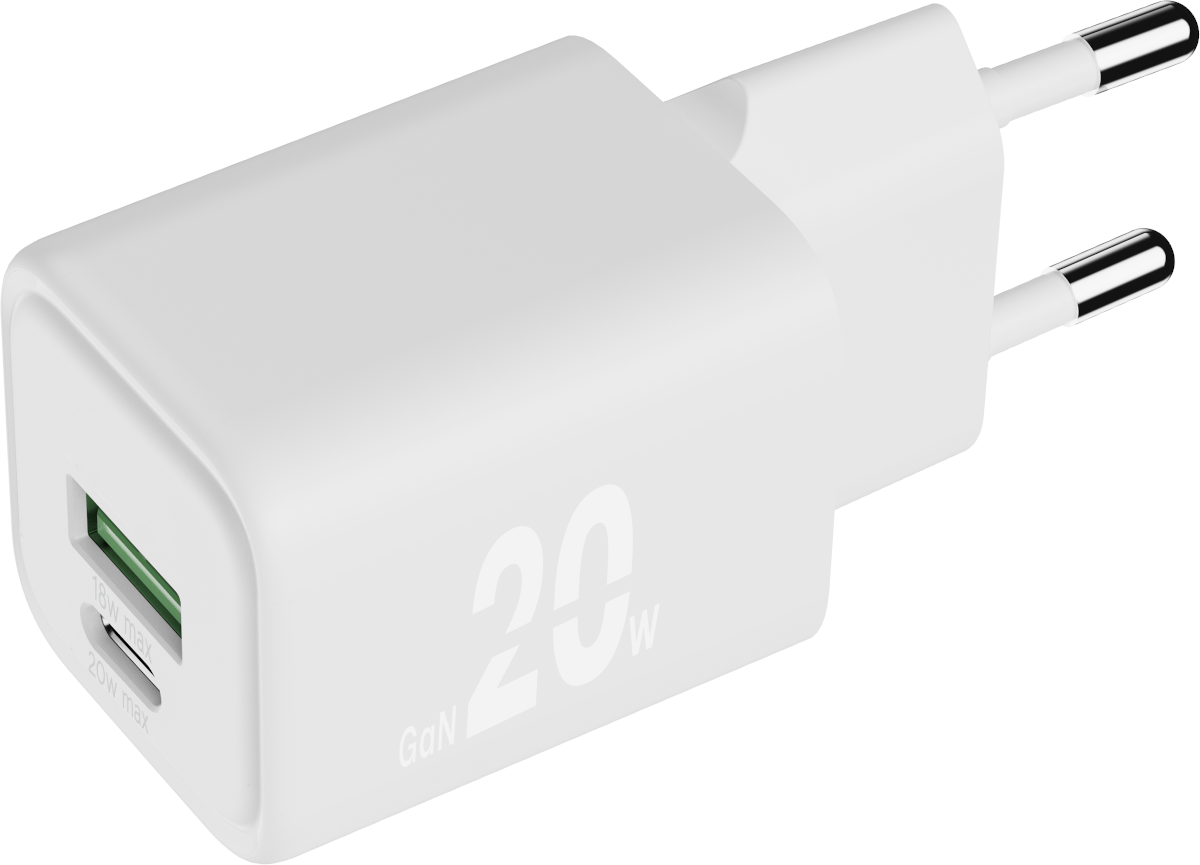 BlackByte Cargador GaN DUAL Tipo C PD 20W + USB 18W